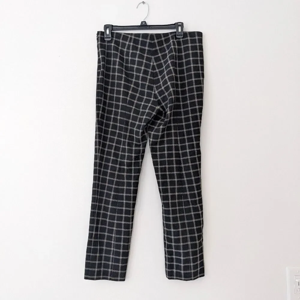 Anthropologie Cartonnier Windowpane Plaid Hi Rise Pants Size 8 Stretch